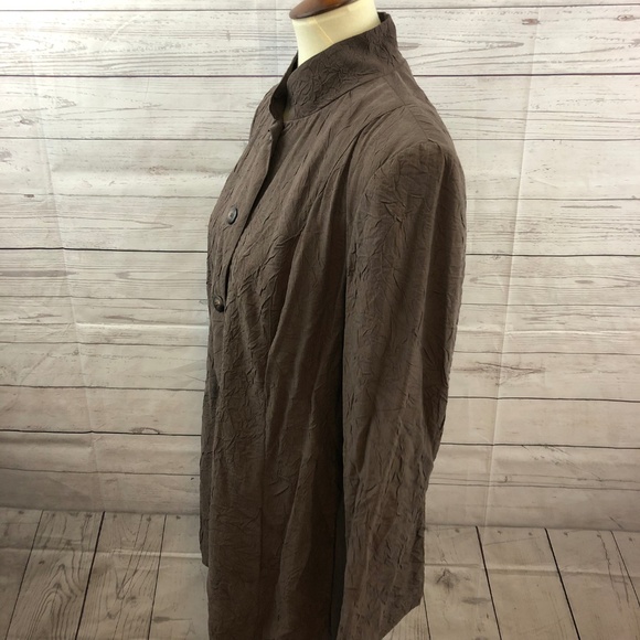 DB LIFE Brown Silk Blend Blouse Size M - Picture 3 of 8